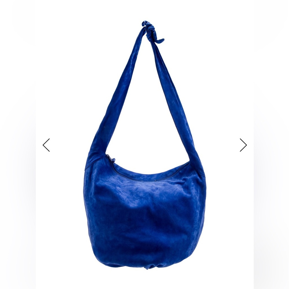 Authentic Bottega Veneta cobalt blue suede crossbody bag vintage #440/BB